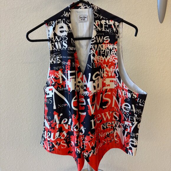 RETRO VINTAGE VEST, Silk, Custom Made - Picture 1 of 4